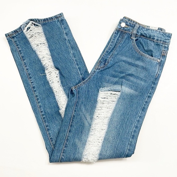 Almost Famous high waisted distressed denim jeans - Picture 1 of 8